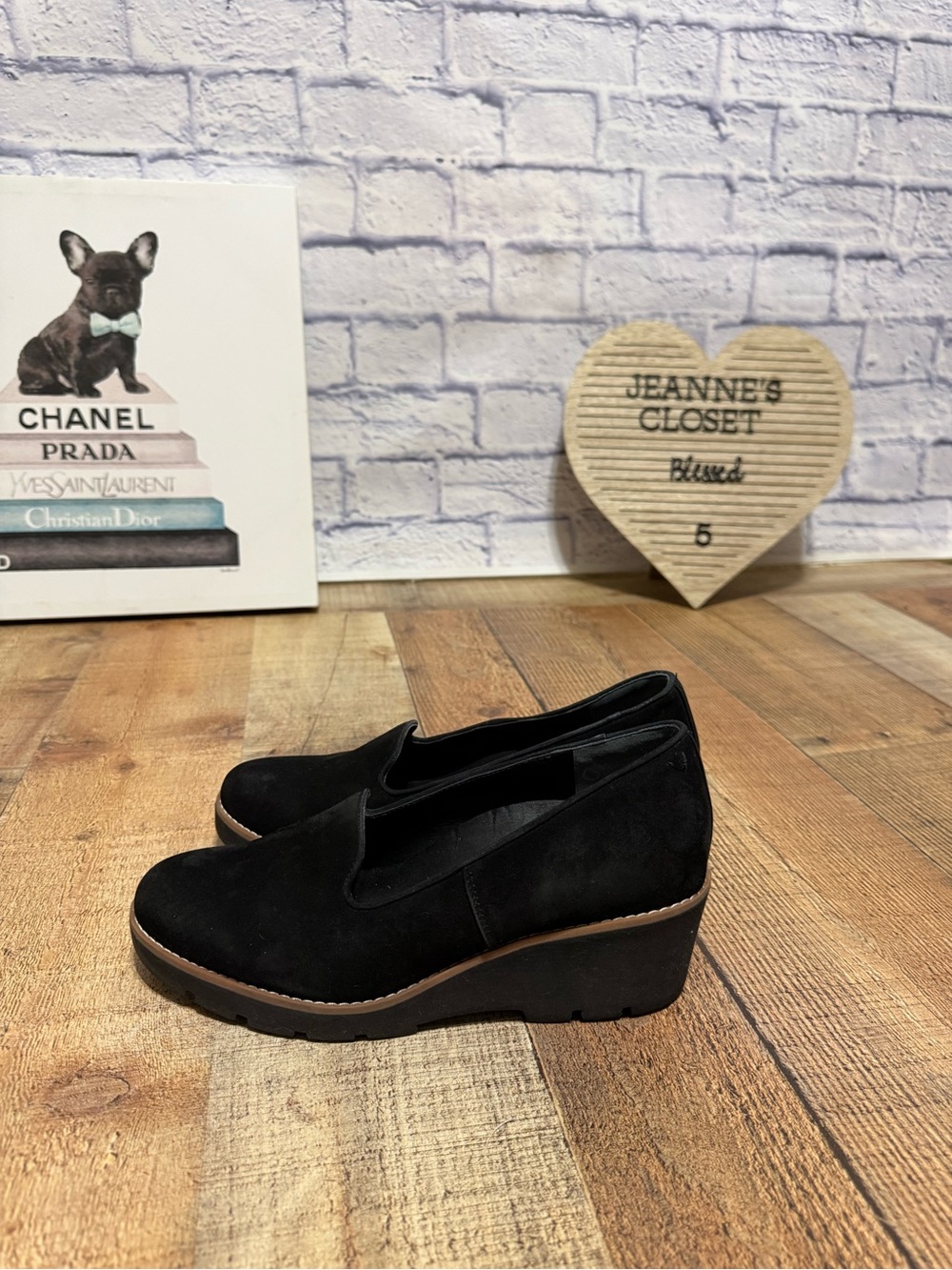 Vionic Willa Wedge Black Suede I7294L1001 Women's Size 8.5 Medium - Picture 10 of 12